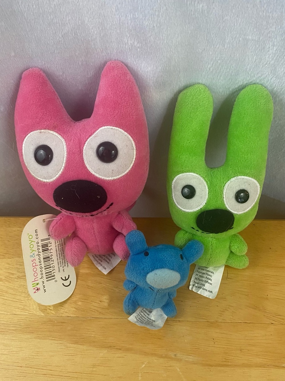 Hallmark Trio Of Pals 6" Hoops & Yoyo & Mini Blue Piddles Plush Set Collectable